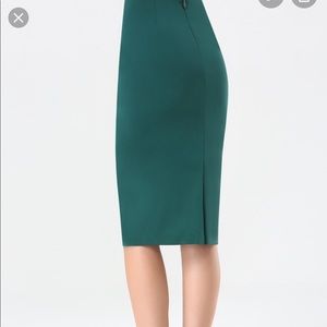 Bebe Marissa Twill Midi Skirt in Green